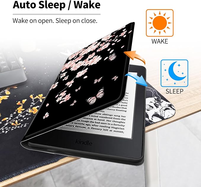 Case for All-New 7 Kindle Paperwhite 12th Gen 2024 &amp Kindle Colorsoft Signature EditionPU Leather Cover with Auto Sleep Wake FeatureAmerican Flag Eagle