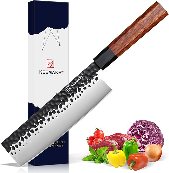 KEEMAKE Nakiri Knife 7 inch - Vegetable Knife Japanese