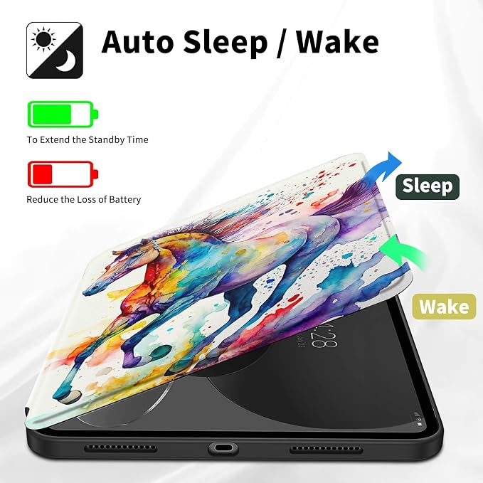 for Samsung Galaxy Tab A7 Lite Case 8.7 inch 360 Degree Rotating Stand Protective Smart Cover Case for Samsung Galaxy Tab A7 Lite 2021 - American Flag &amp Fish