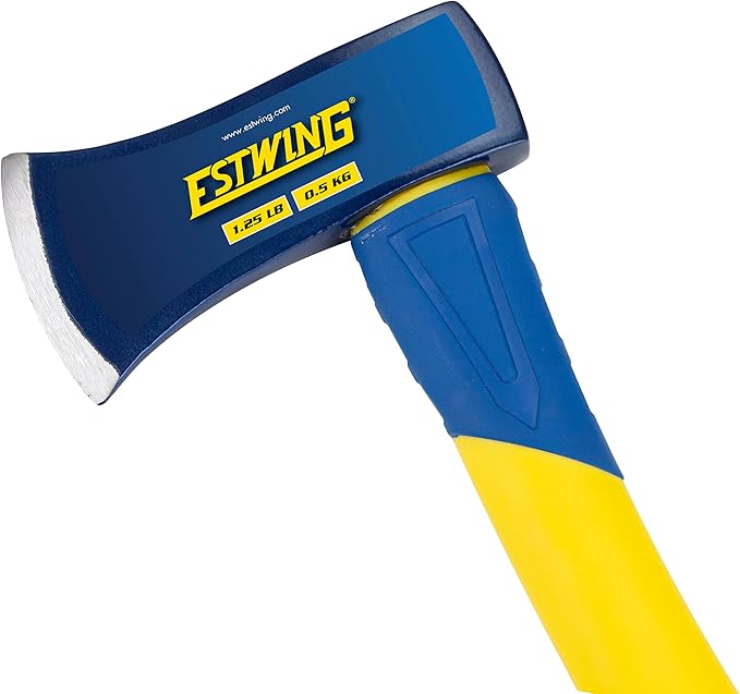 Estwing Axe, 14 Inch Handle, 1.25 lb Head with Fiberglass Handle, Model #62440