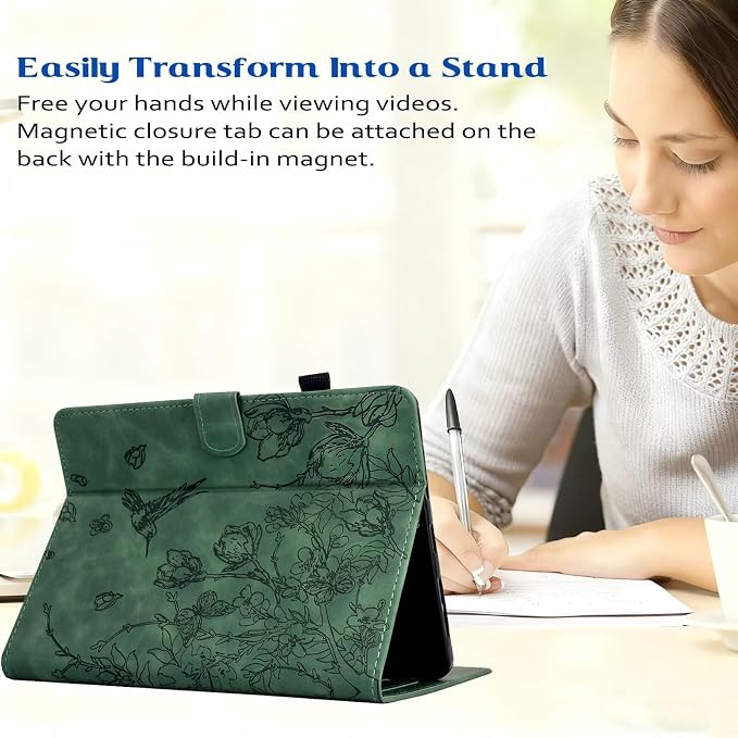 Case for Kindle Fire HD 10 &amp Fire HD 10 Plus 13th/11th Generation 2023 2021 | Synthetic Leather Flip Folio Stand Cover with Auto Wake/Sleep for Kindle Fire HD 10 &amp Fire HD 10 Plus Beach
