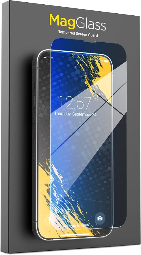 magglass Blue-Light Screen Protector Compatible with iPhone 14 Pro - Tempered Glass Bluelight Filter (Easy Applicator Included)