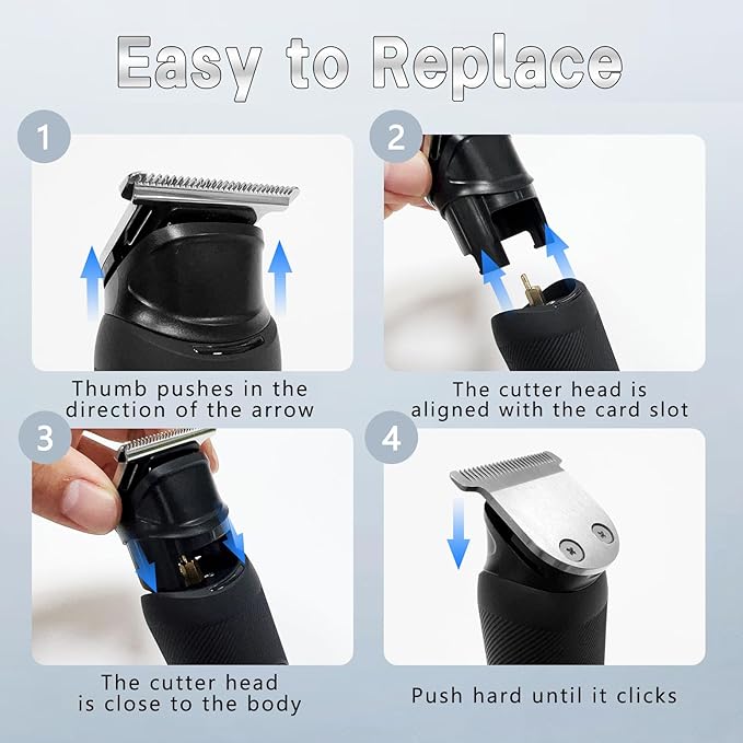 SUNNOW Electric 5-in-1 Body Hair Trimmer - Groin Trimmer for Men -Beard Trimmer for Men - Wet/Dry Shaver Groomer, Waterproof with LED Light, Gifts for Husband Father