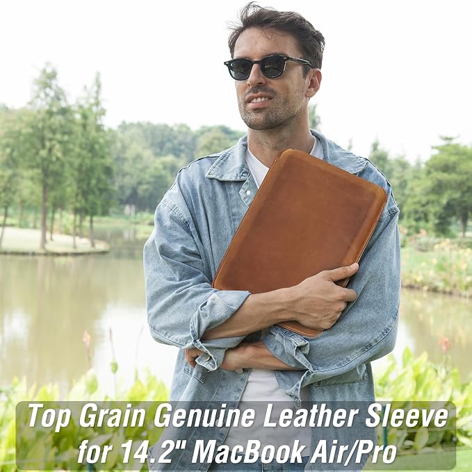 Top Grain Leather 12.9 Tablet Sleeve Slim Protector Vintage Design Fully Handmade Compatible with 12.9 iPad Pro 3/4/5/6 Gen Fits A2233 A2069 A2378 A2379 A2461 A2462 Coffee 12.9 Inch