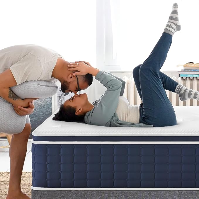Coolvie Twin Mattress in a Box, Gel Memory Foam Mattress 14 Inch Euro Top Medium Plush Twin Size for Cloud-Like Sleep, Individual Pocket Springs with CertiPUR-US Certified Foam for Pressure Relief