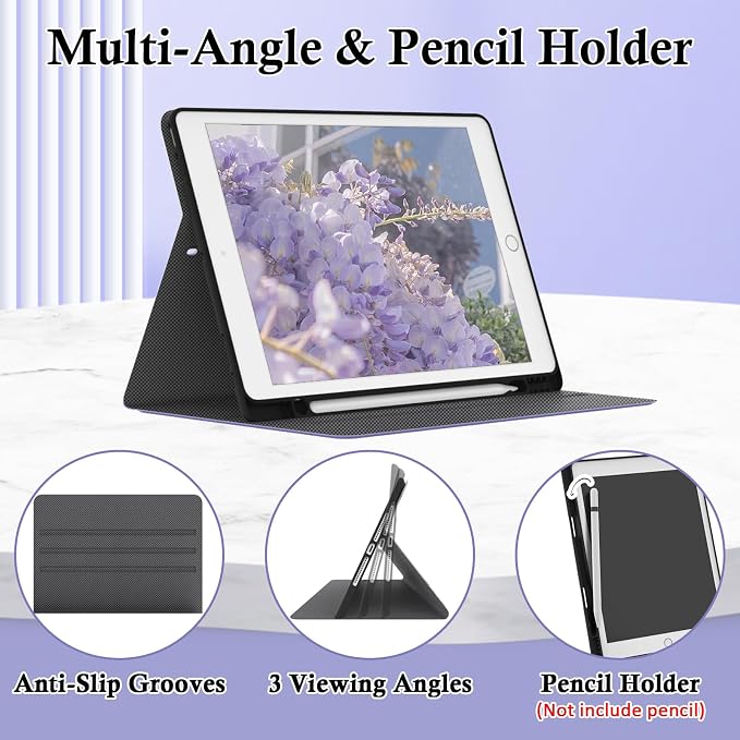 Case for iPad 6th/5th Generation 2018/2017 for iPad Air 2 2014 / Air 1 2013 9.7 inch Multi-Angle Viewing Stand 9.7 Cover Folio Auto Wake/Sleep iPad 6/5 Gen Case (Colorful Tree)
