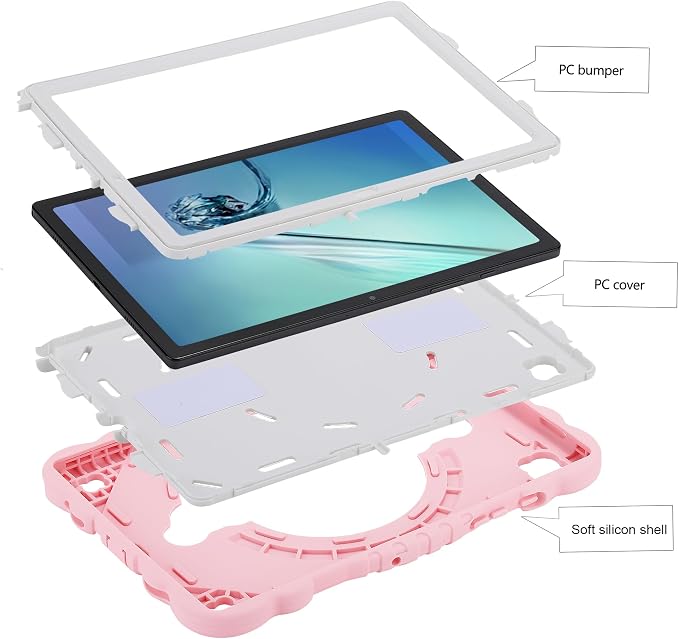 XZC Case for Samsung Galaxy Tab A8 10.5 inch Pink | SM-X205N/X200N/X207 2021/2022 Unicorn Heavy Duty Shockproof Adjustable Shoulder Strap