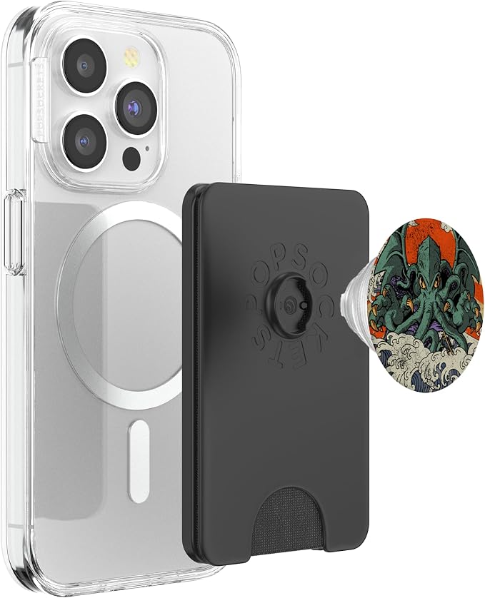 Kaiju Cthulhu Necronomicon Large Wave Off Kanagawa Kaijin PopSockets Adhesive PopGrip