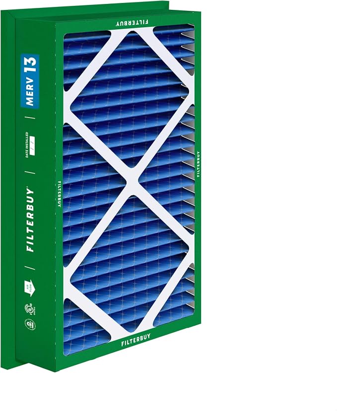 Filterbuy 20x30x5 Air Filter MERV 13 Optimal Smoke & Allergy Defense,