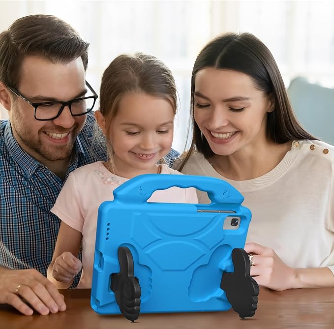 Kids Tablet Case with Built-in Kickstand and Handle Shockproof Cover Compatible with Lenovo Tab M10 FHD Plus 10.3Samsung Galaxy Tab A7/S6 Lite 10.4”Blue