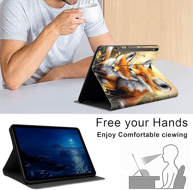 Case for Samsung Galaxy Tab A11 Plus 2026 &amp Galaxy Tab A9+ 11 Slim Smart Stand Cover with Auto Wake/Sleep Shockproof Protective Shell for Work &amp School Astronaut