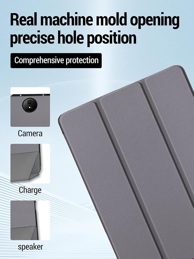 for TCL NXTPAPER 11 Plus (11.5 inch) Android Tablets tri-fold Smart Protective case PU Leather Portable Shell Suitable for TCL NXTPAPER 11 Plus Provides Full Protection Grey.