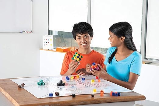 hand2mind Snap Cubes, Math Linking Cubes, Plastic Cubes, Snap Blocks, Color Sorting, Connecting Cubes, Math Manipulatives, Counting Cubes for Kids Math, Math Cubes, Math Counters (Set of 100)