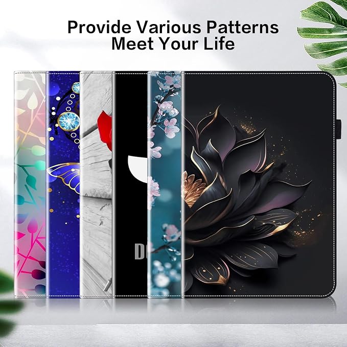Case for iPad (A16) 11th Generation 11 Inch 2025 iPad 10th Generation 10.9 inch 2022 Auto Wake/Sleep Pencil Holder Flip Wallet Leather Cover Bicolor Marble
