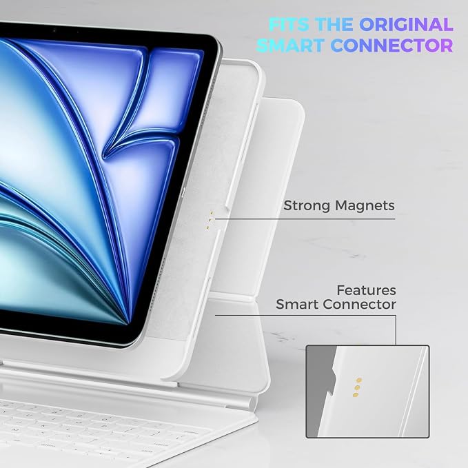 ProCase Magic Keyboard Compatible Case for iPad Air 11(M4/3/2) 2026 2025 2024 /Air 5th/4th10.9 iPad Pro 11 4th/3rd/2ed/1st Slim Magnetic Cover with Pencil Holder[Keyboard Not Included] -Black | Sl