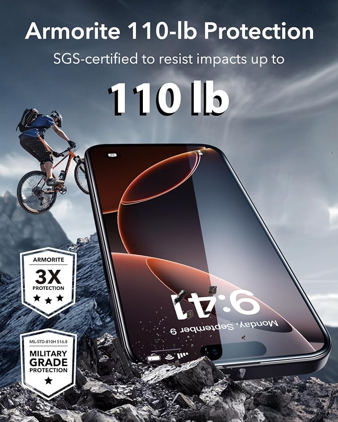 ESR 3 Pack for iPhone 14 Plus/13 Pro Max Screen Protector Armorite | 7X Impact Absorption 9H+ Tempered Glass Easy One-Pull Installation Full-Coverage Protection UltraFit Tray Bubble-Free