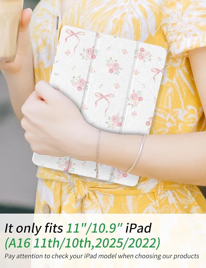 Case for iPad 9th/ 8th/ 7th Generation Case 10.2&amp10.5 Inch (2021/2020/2019 Release) Slim Lightweight Soft Trifold Back Cover with Pencil Holder &amp Auto Sleep/Wake CoverBeige Checkered