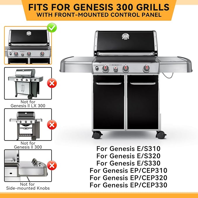 KifonMetals 17.5 Inch Flavorizer Bars for Weber Genesis for Genesis E310, E320, E330, S310, S320, S330, Replacement for Weber Genesis Grill Parts 7620, 5 PCS, Porcelain-enameled