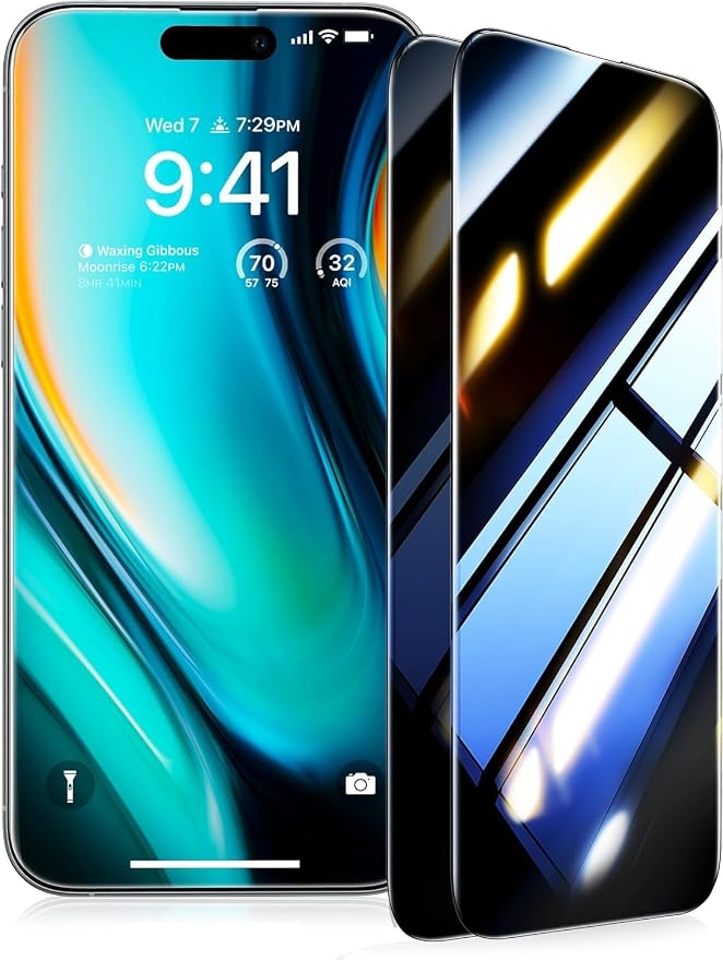 UltraGlass Unbreak Top 9H+ Glass for iPhone 15 Screen Protector (12FT Military Grade Shatterproof &amp Longest Durable) Screen Protector iPhone 15 Tempered Glass Full Coverage 2 Pack