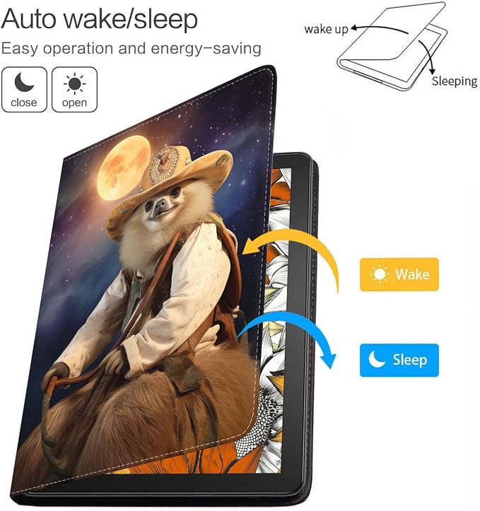 Case for Samsung Galaxy Tab A 8.0 2019 (SM-T290/T295/T297) Slim Lightweight PU Leather Stand Cover with Auto Wake/Sleep for Galaxy Tab A 8.0 Inch Abstract Watercolor Art Dogs
