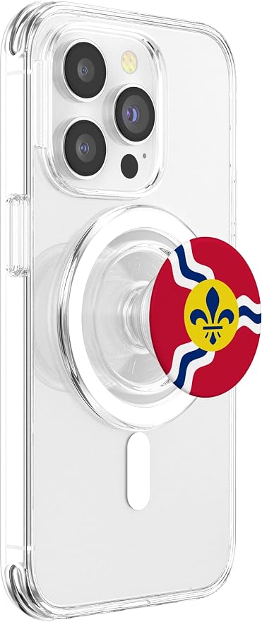 St. Louis Fleur De Lis City Flag PopSockets Adhesive PopGrip