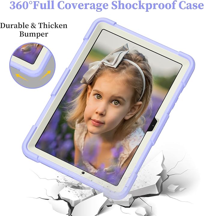 Cover for Samsung Galaxy Tab A11+ Plus/A9+ Plus Case with Screen Protector Galaxy Tab A11+/A9+ 11 inch 2025/2023 Released with Butterfly Stand Shoulder Strap Shockproof case for Kids Girl Colorful