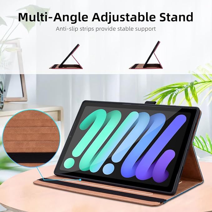 Case for iPad 9th 8th 7th Generation (2021/2020/2019) 10.2 InchiPad Air 3rd Generation PU Leather Cover Multi-Angle Viewing Stand with Card Pocket for ipad 9th Generation CaseBlack