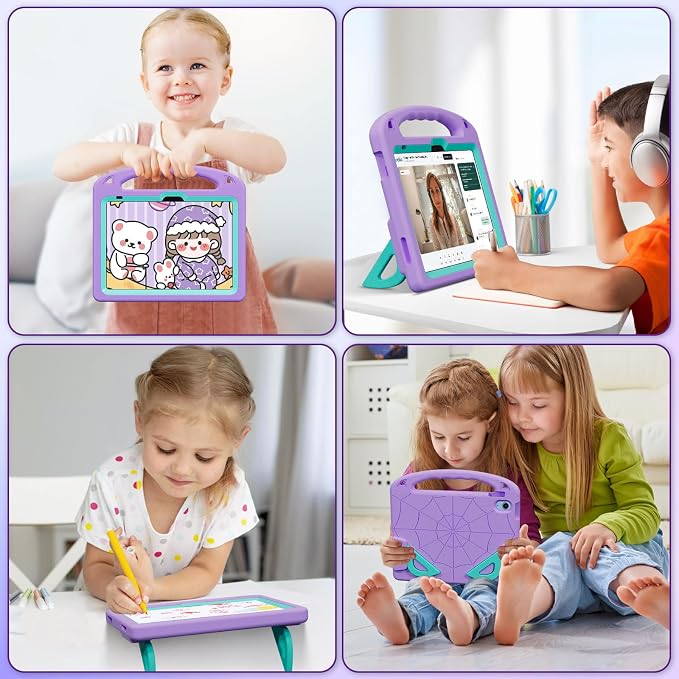 Kids Case for iPad 9th/8th/7th Gen. (10.2-inch 2021/2020/2019) | Shockproof Cover with Built-in Screen Protector and Stand Black