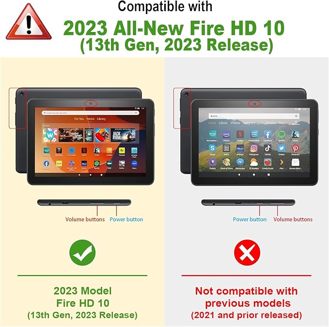 Case for Fire HD 10 Tablet (13th Generation 2023 Release) - America 250 Merchandise Lightweight PU Leather Hard Shell Stand Cover with Auto Wake/Sleep