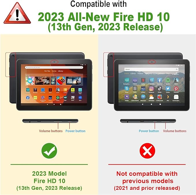 Case for Fire HD 10 Tablet (13th Generation 2023 Release) - America 250 Merchandise Lightweight PU Leather Hard Shell Stand Cover with Auto Wake/Sleep