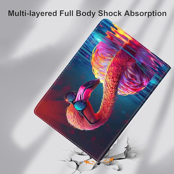 Case for iPad (A16) 11th Generation 11 Inch (2025) iPad 10th Generation 10.9 Inch (2022)，Slim Fit Foldable Standing Cover Case with Auto Sleep/Wake ，Moth Moon