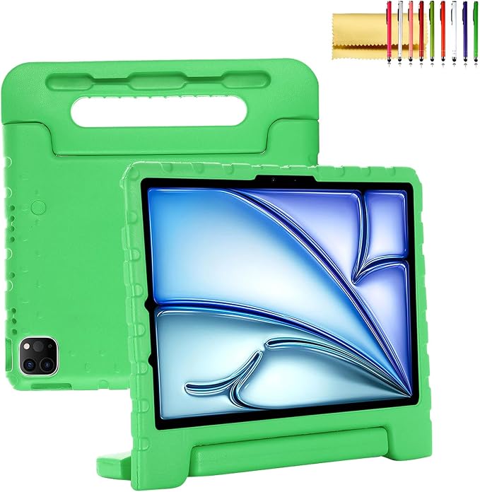 Dteck Kids Case for iPad 10.2 - Shockproof Rugged EVA Handle Stand Child Proof Case for iPad 9/8/7 Generation Black