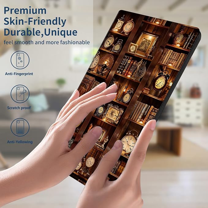 Slim Case for Samsung Galaxy Tab S11 5G 11 Inch (2025) PU Leather Tablet Cases Flip Folio Multi-Angle Viewing Stand Protective Smart Shell Cover with Auto Wake/Sleep A Crow Skull