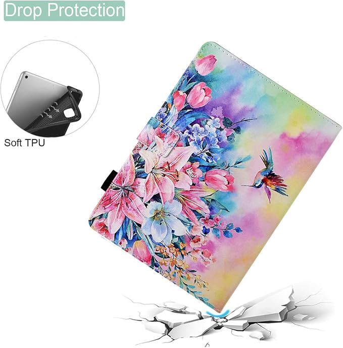Case for Fire HD 10 Tablet 9th/7th/5th Gen 2019/2017/2015Cute Cat | Slim Durable Foldable Stand PU Leather Pencil Holder Card Slot Auto Wake，Sleep