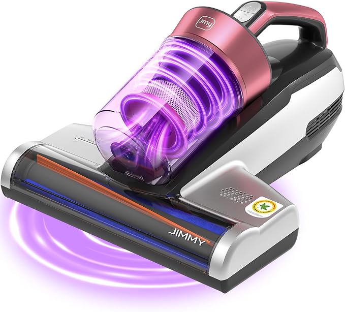 Jimmy Mattress Vacuum Cleaner, Bed Vacuum Cleaner with UV-C Light & Ultrasonic, 15Kpa Suction 500W Powerful Handheld Vacuums for Dust & Pet Hair with HEPA (BX5 Pro, Corded)