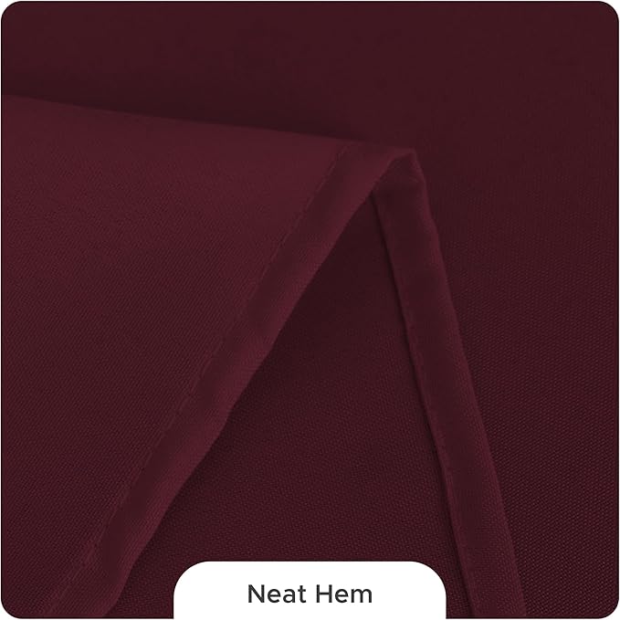 Fitable 8 Pack Table Cloth Rectangle Table: Stain and Wrinkle Resistant Tablecloth Rectangular, Washable Polyester Tablecloths for Wedding Party Dining Banquet Event Catering(Burgundy, 70x120 Inch)