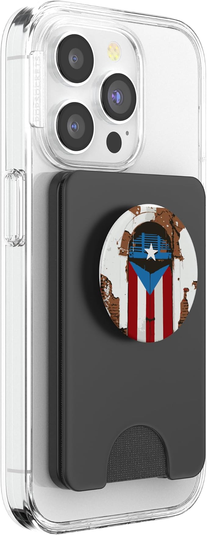 Puerto Rico Flag on Door PopSockets Adhesive PopGrip