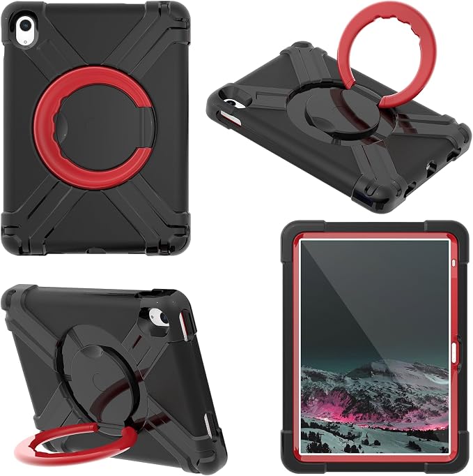 AKABEILA Compatible with Amazon Fire HD 8 2020/2022 Tablet Case，Rugged Kids Case with Stand Lightweight Shockproof Kids Friendly Tablet Cover Black