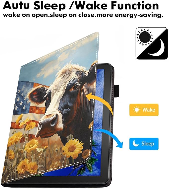 Case for Amazon Kindle Fire HD 8/Fire HD 8 Plus Tablet (12th/10th Generation 2024/2022/2020 Release) Slim PU Leather Cover with Card Slot &amp Auto Wake/Sleep African American Women