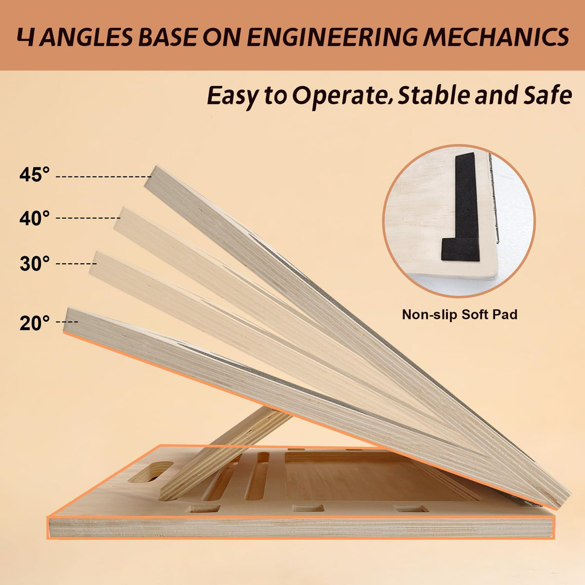ZALL Slant Board Balance Board 2-in-1 Wooden Adjustable Calf Stretcher