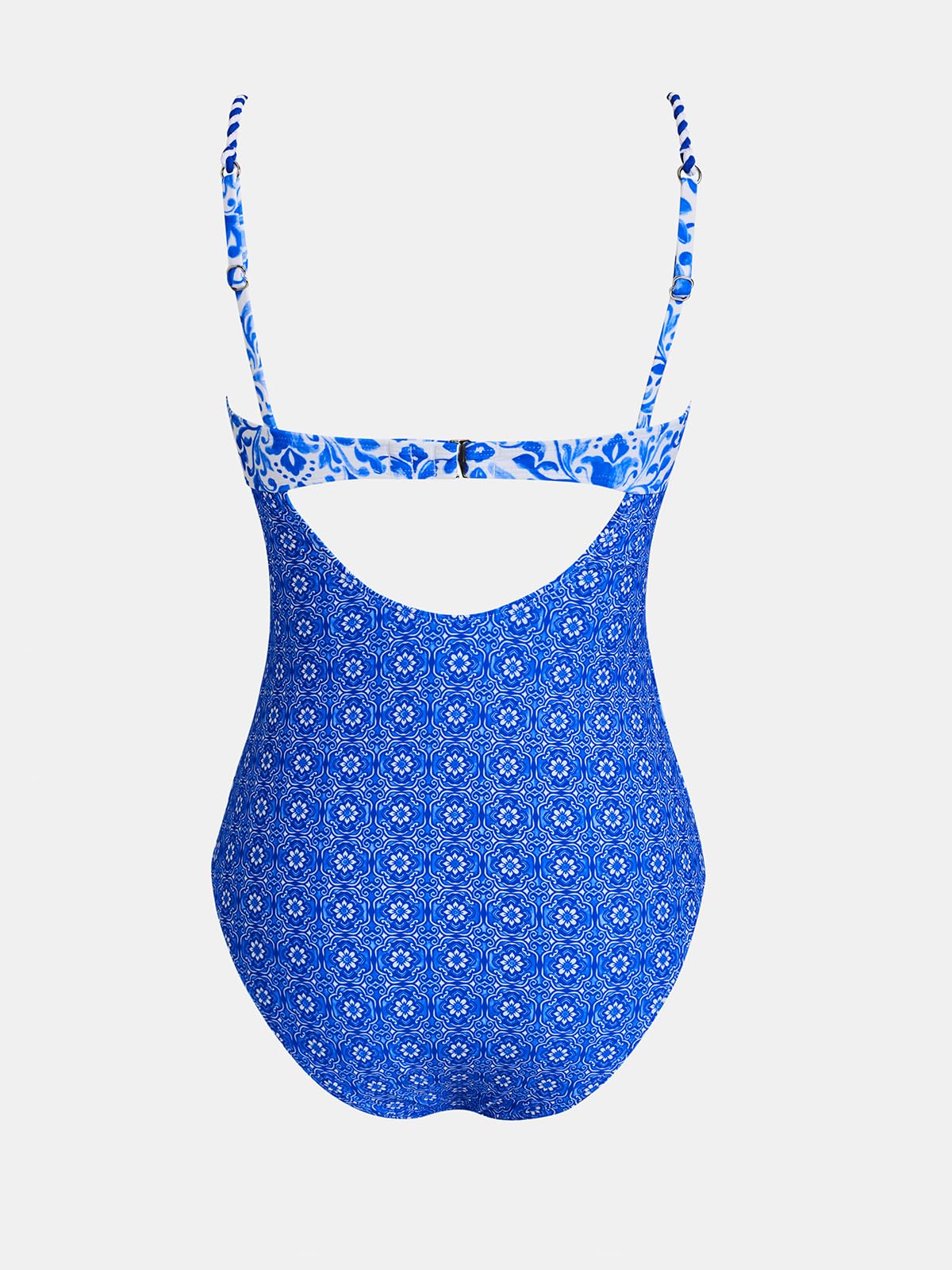 CUPSHE Women's Underwire One Piece Swimsuit V Neck Ruched Bathing Suit, M