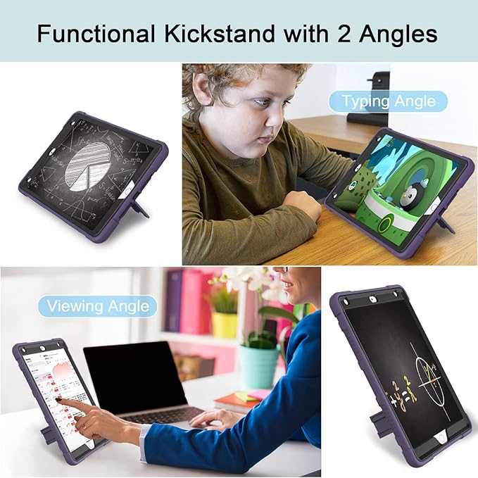 Azzsy Case for iPad 9th Generation/iPad 8th Generation/iPad 7th Generation (10.2 Inch 2021/2020/2019 Model) Heavy Duty Shockproof Rugged Protective Case for iPad 10.2 inch Alpine Green