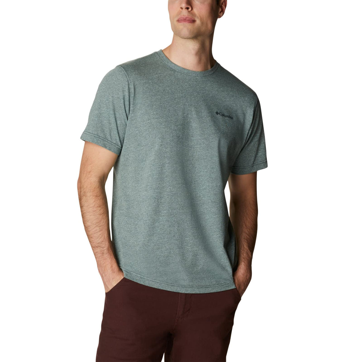 Columbia Men's Thistletown Hills Short Sleeve, Kelp/Spruce, 5X Big