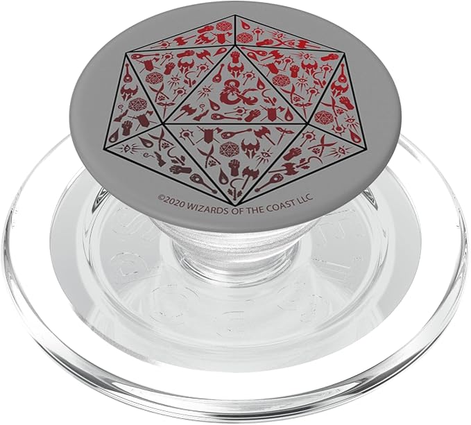 Dungeons and Dragons D20 Icon Fill PopSockets Adhesive PopGrip