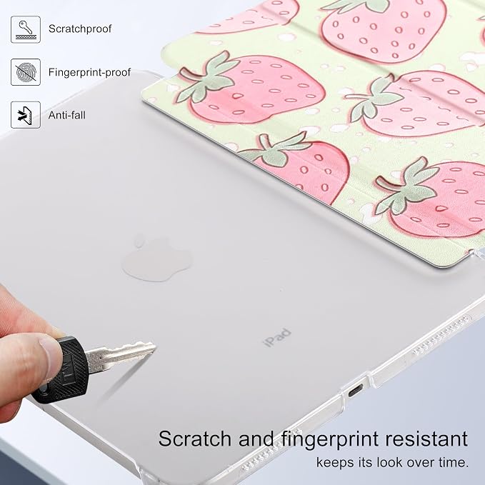 case for ipad 11th Generation11 Inch 2025 (A16 Chip) &amp 10th Gen 10.9 Inch 2022 - Slim Scratch-Resistant Hard PC Translucent Back Shell Smart Cover Wake/Sleep FunctionBlack Bow