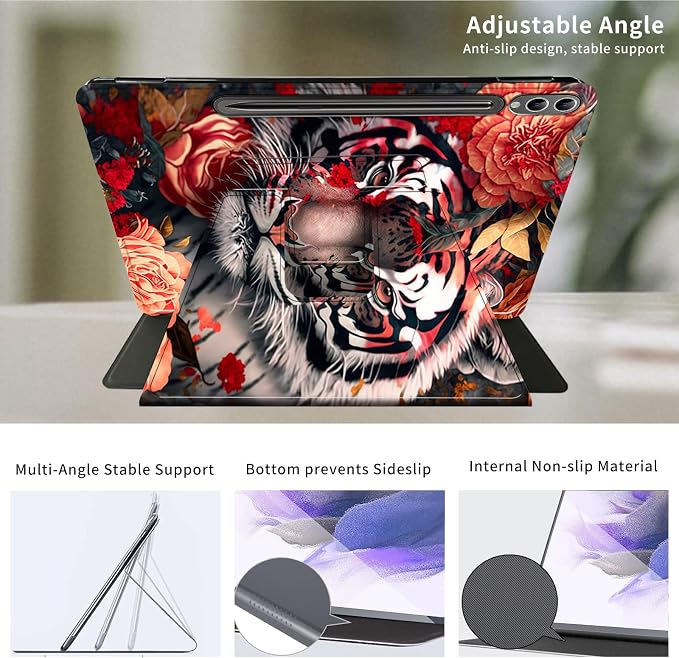 Case for Samsung Galaxy Tab A9 8.7-Inch 2023360 Degree Rotating Multi-Angle Viewing Protective Cover with Auto Sleep/Wake-Blue Butterfly