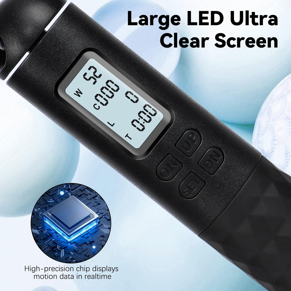 2 In 1 Digital Counting Jump Rope Adjustable Cordless Fitness Skipping Rope