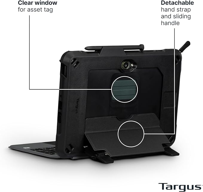 Targus Field-Ready Case with Detachable Keyboard for Samsung Galaxy Tab Active5 Pro &amp Active4 Pro – MIL-STD Drop Protection Integrated Trackpad Rugged Productivity Solution - THD973USZ