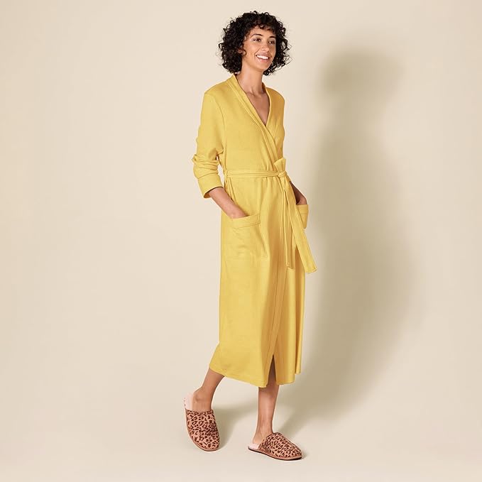 Amazon Essentials Women's Lightweight Waffle Full-Length Robe (Available in Plus Size)