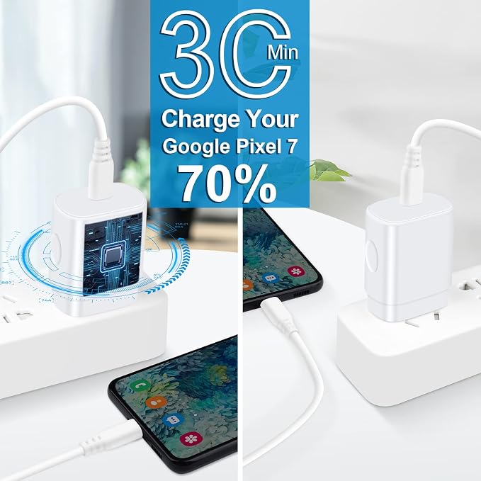 25W Super Fast Charger Type C for Samsung A17 A16 A35 A15 A54 5G Charging Block Charger Box with 10FT Android Phone Charger USB C Cable for Galaxy S25 Ultra S24 S23 FE A14 S22 S21 Pixel 10 9 pro 9a 8